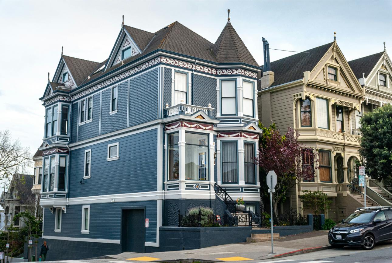 assorted-color concrete buildings
