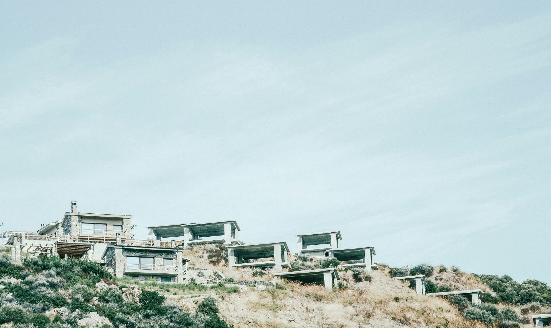 architectural of concrete buildings